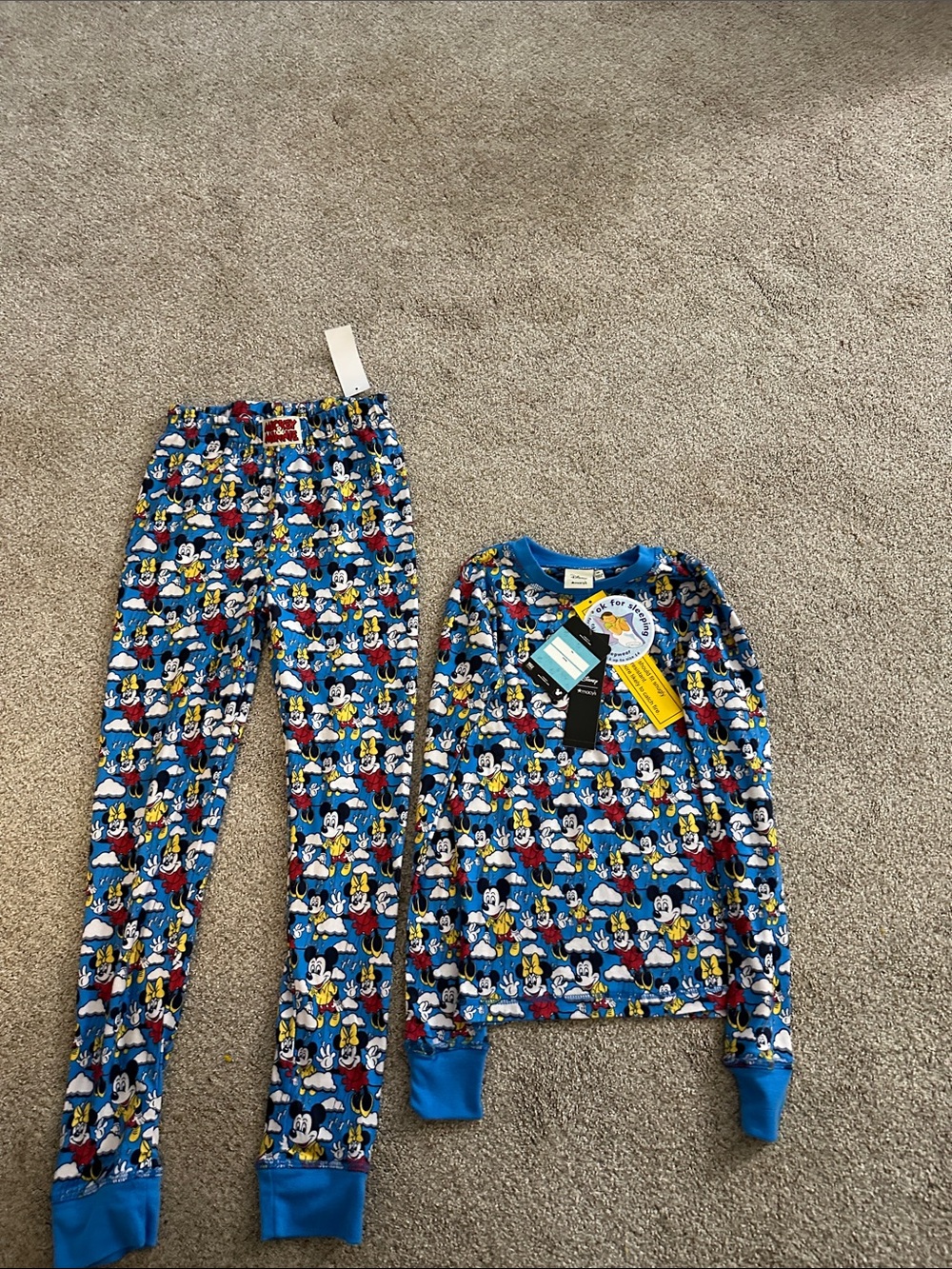 Balloon Macys Exclusive Disney Blue Mickey & Friends Kids Pajama Set size 10
